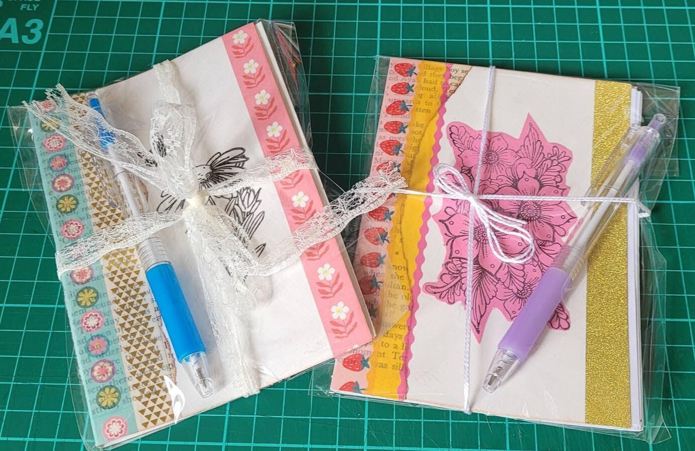 Gift wrapped journals with pen.. Gift wrapped journals with pen..